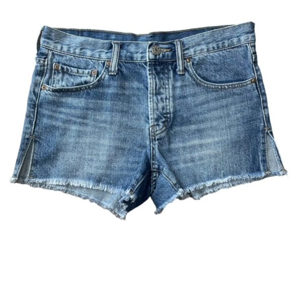 BDG URBAN OUTFITTERS Mid-Rise Breezy Button-Fly Jean Shorts - Size 25 - Picture 2 of 10